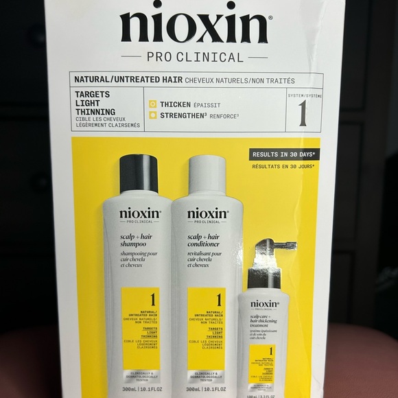 Nioxin Other - Nioxin Pro Clinical System 1 Shampoo, Conditioner & Treatment